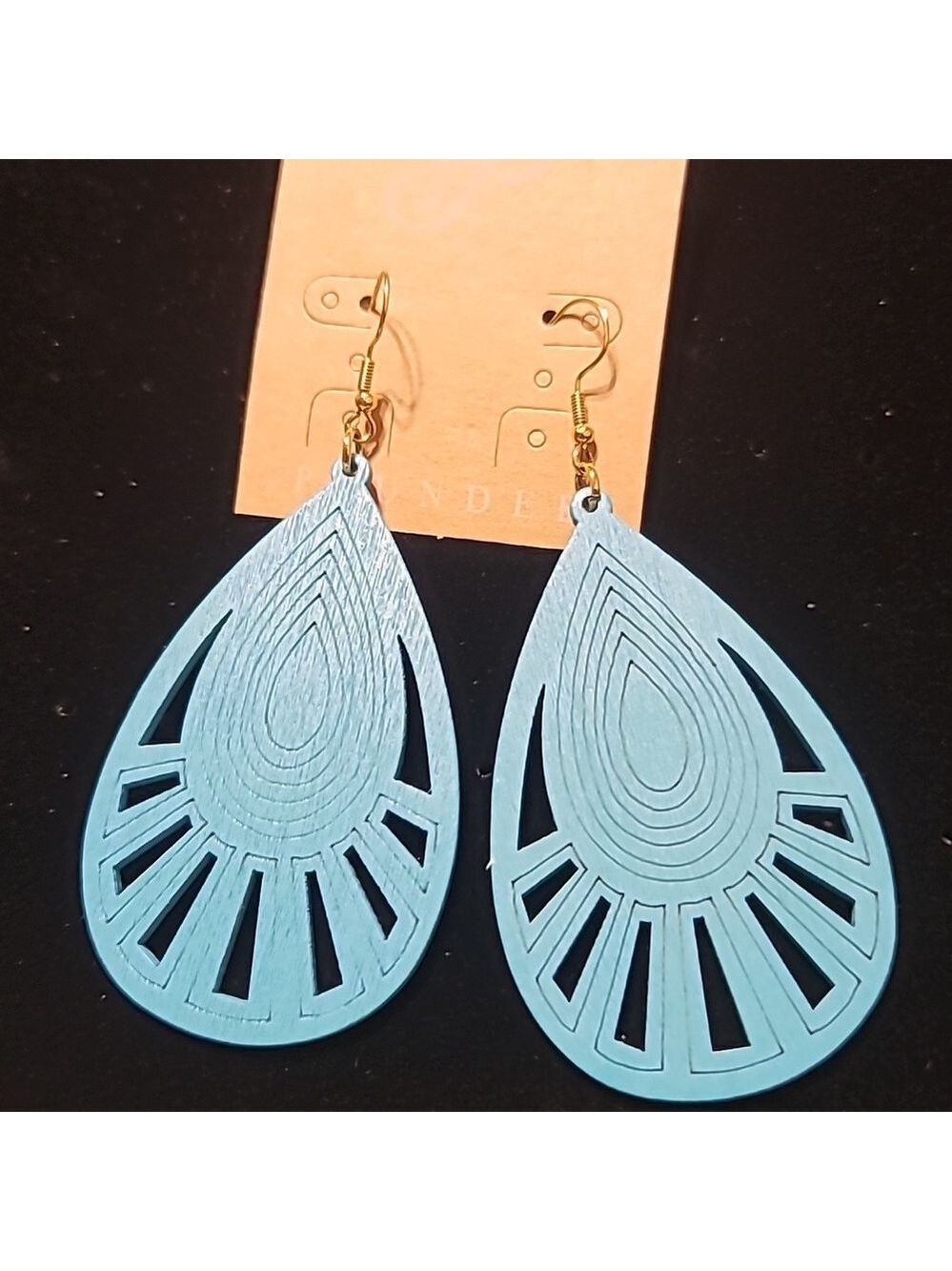 NWT designer Plunder teal Joquelle earrings